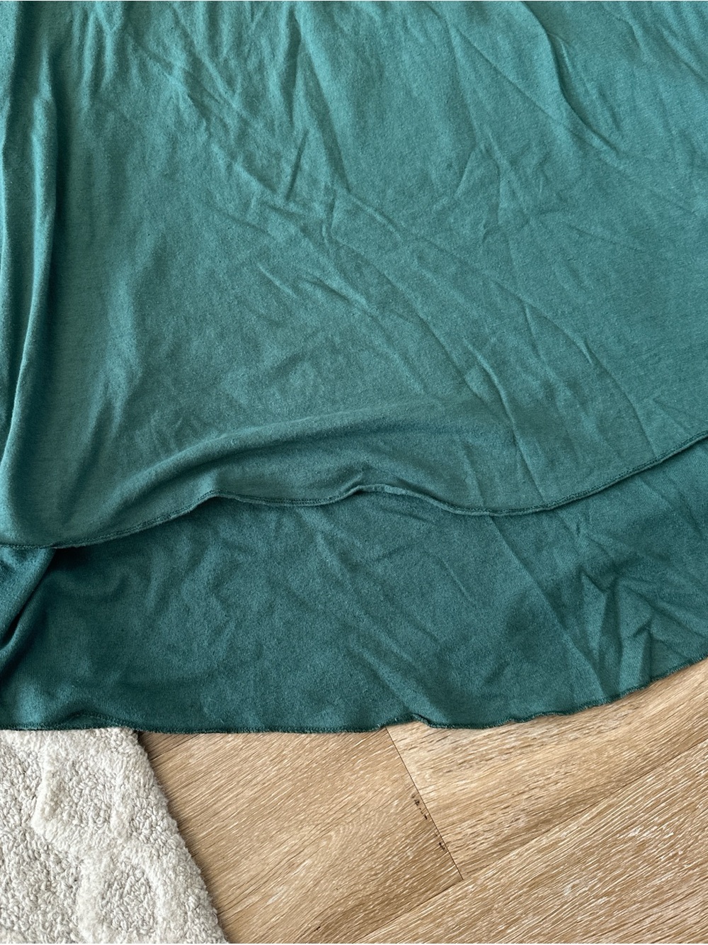 Fold-Over Waist Dark Green Maxi Skirt- NWOT - Picture 2 of 4